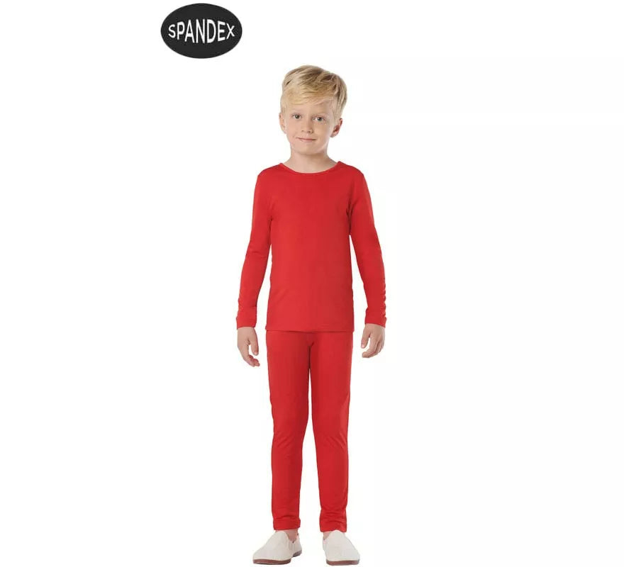 Translation missing: de.Conjunto Maillot Spandex en 2 piezas color Rojo para niños
