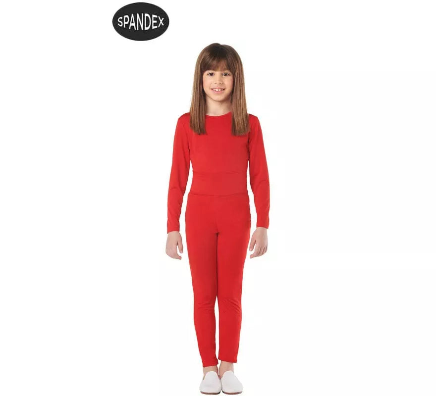 Translation missing: de.Conjunto Maillot Spandex en 2 piezas color Rojo para niños