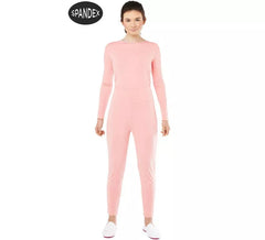 Rosa 2-teiliges Spandex-Trikot-Set für Frauen