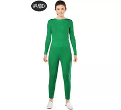 Grüner 2-teiliger Spandex-Trikotanzug für Damen