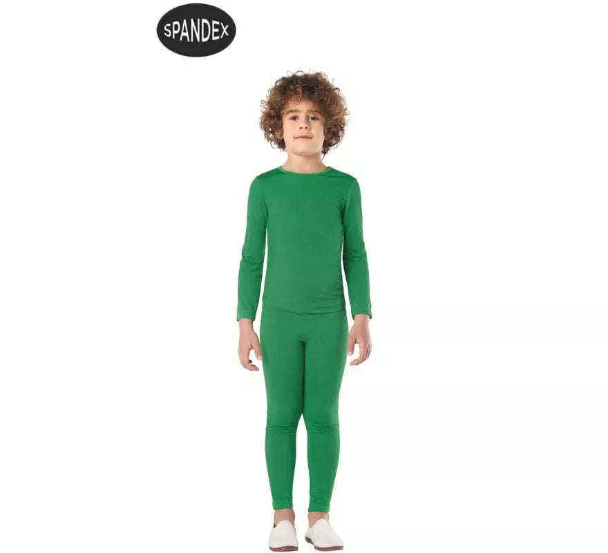 Translation missing: de.Conjunto Maillot Spandex en 2 piezas color Verde para niños