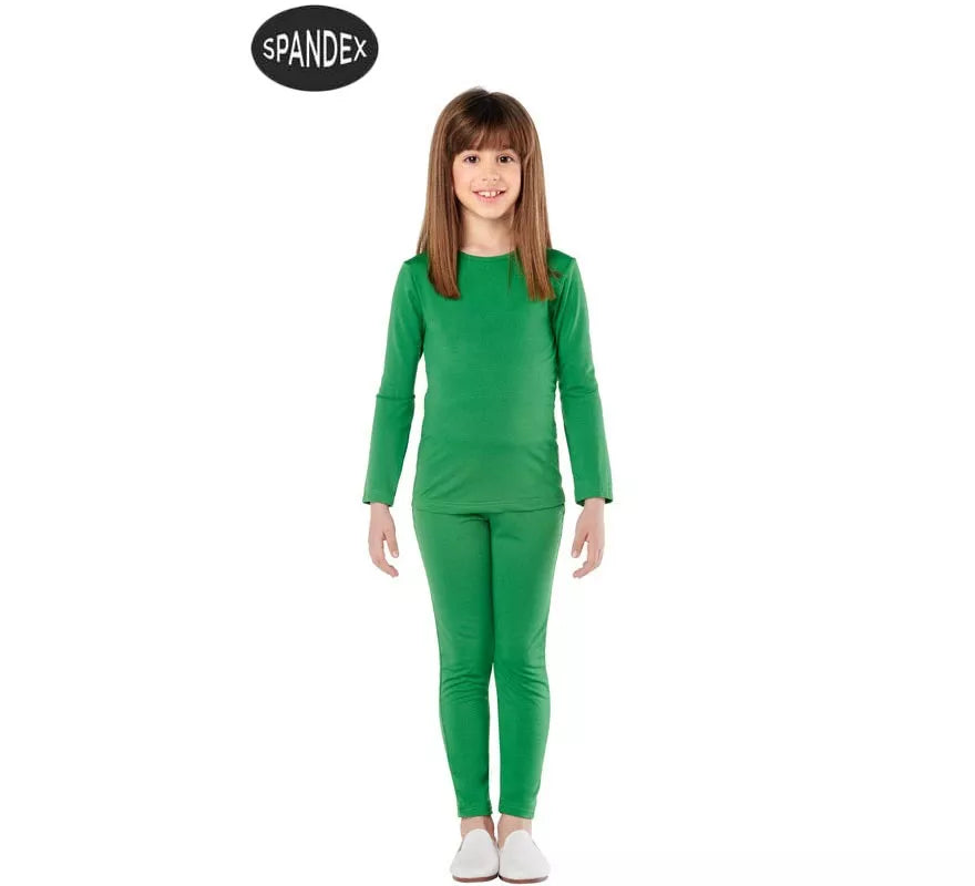Translation missing: de.Conjunto Maillot Spandex en 2 piezas color Verde para niños