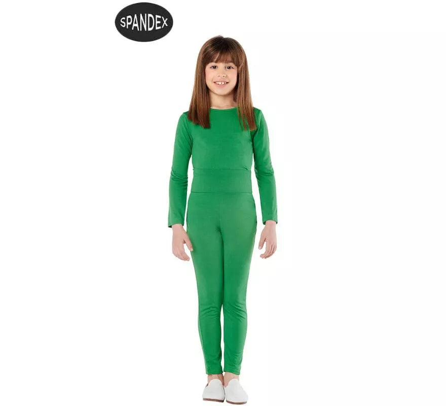 Translation missing: de.Conjunto Maillot Spandex en 2 piezas color Verde para niños
