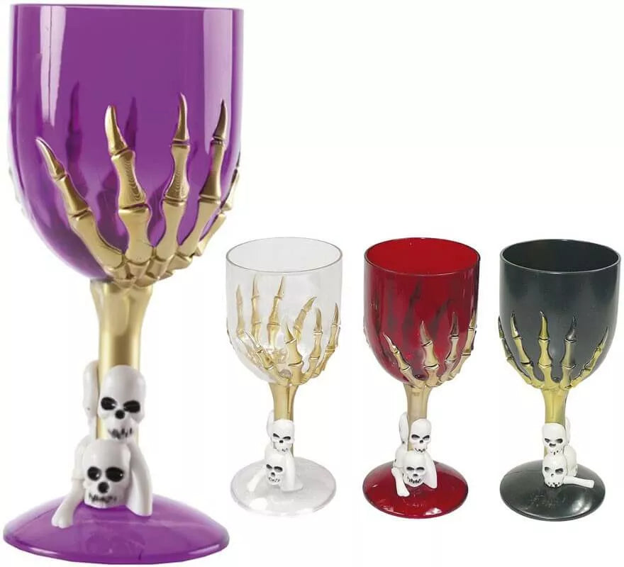 Translation missing: de.Copa con Mano de Esqueleto de 18 cm en 4 colores surtidos