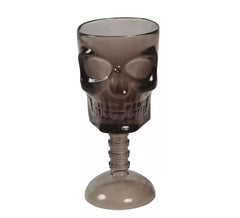 18 cm transparenter schwarzer Totenkopfbecher