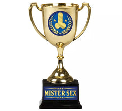 Gold-blauer Mister Sex-Becher 18 cm