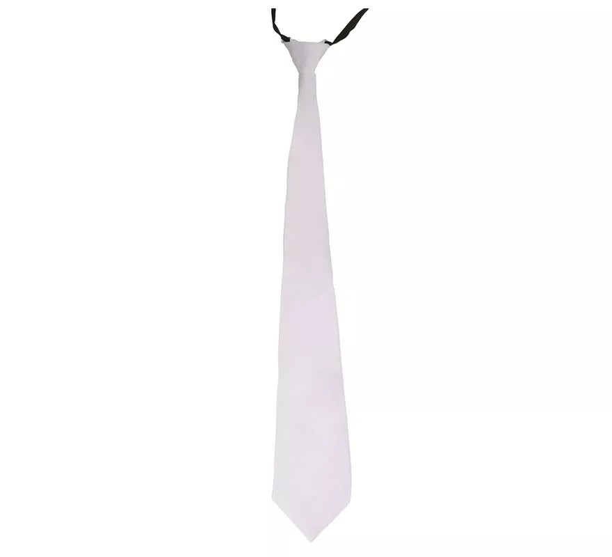 Corbata blanca de 35 cm.