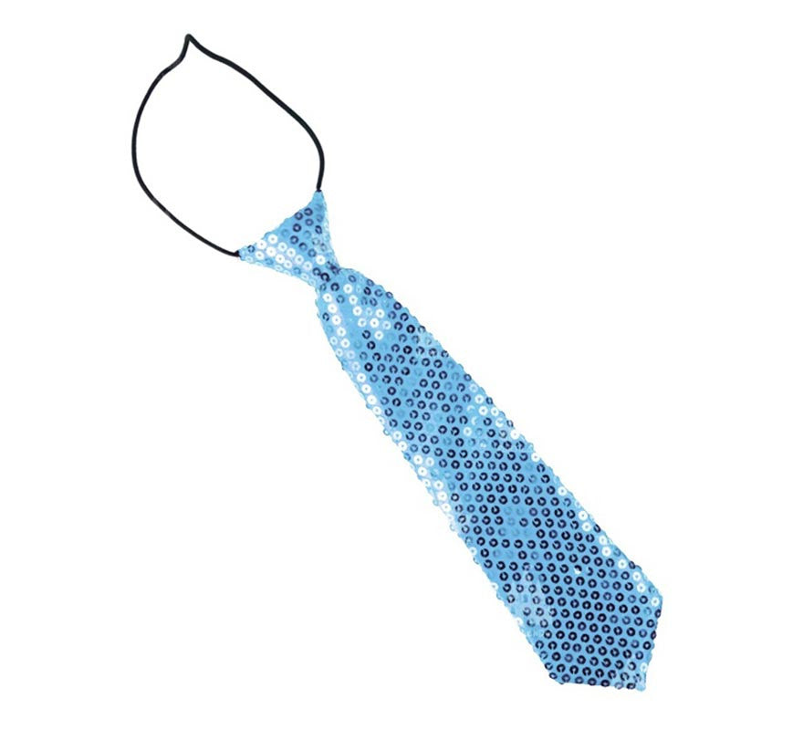 Corbata con lentejuelas infantil de 30 cm en varios colores