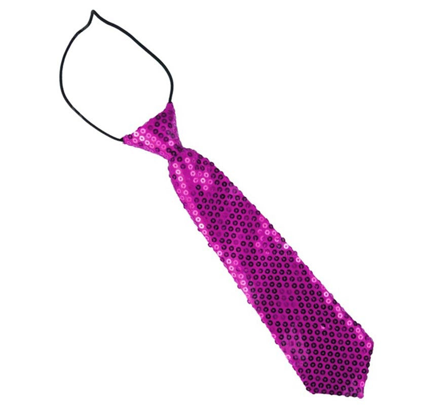 Corbata con lentejuelas infantil de 30 cm en varios colores