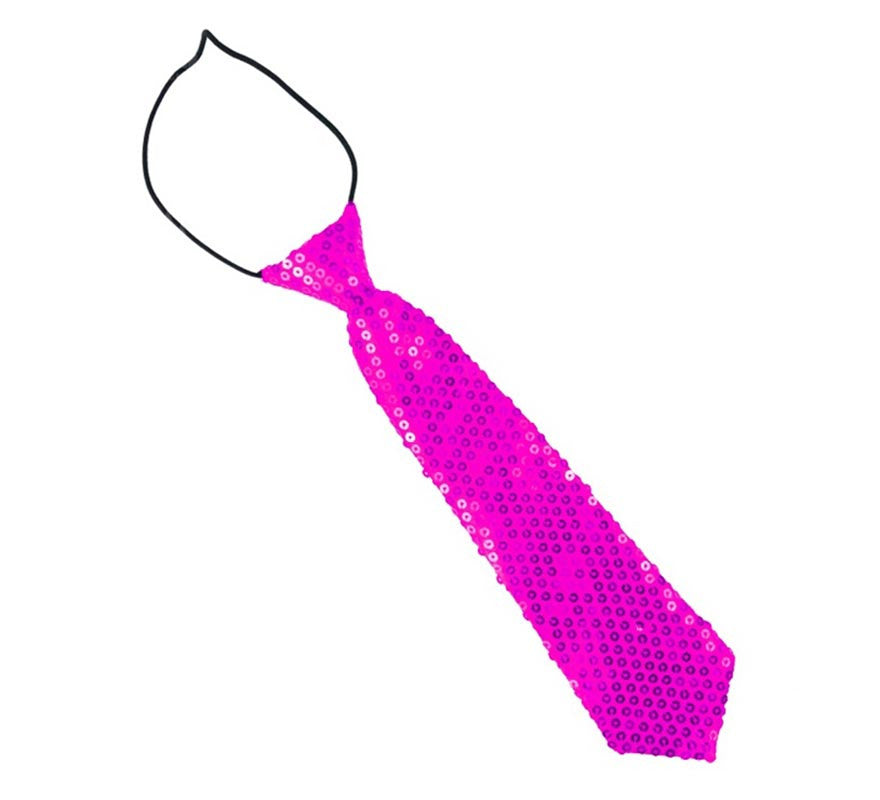 Corbata con lentejuelas infantil de 30 cm en varios colores