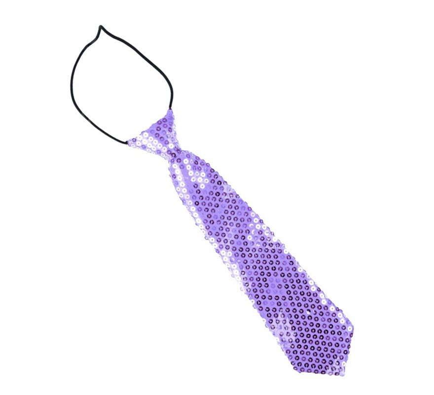 Corbata con lentejuelas infantil de 30 cm en varios colores