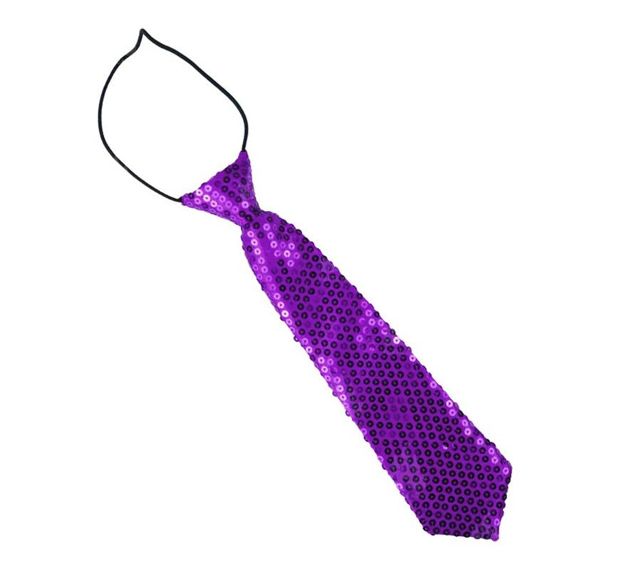 Corbata con lentejuelas infantil de 30 cm en varios colores