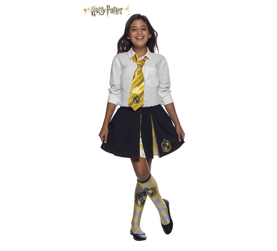 Translation missing: de.Corbata de Hufflepuff Harry Potter Deluxe para niña