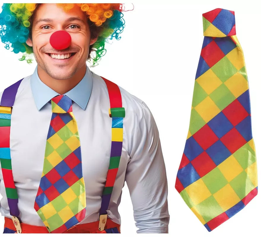 Translation missing: de.Corbata de Payaso cuadros 55 cms