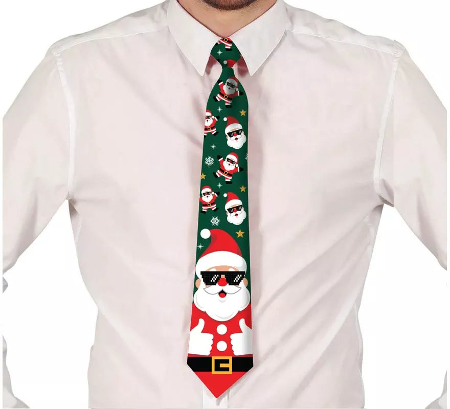 Translation missing: de.Corbata Estampada de Papá Noel de 45 cm