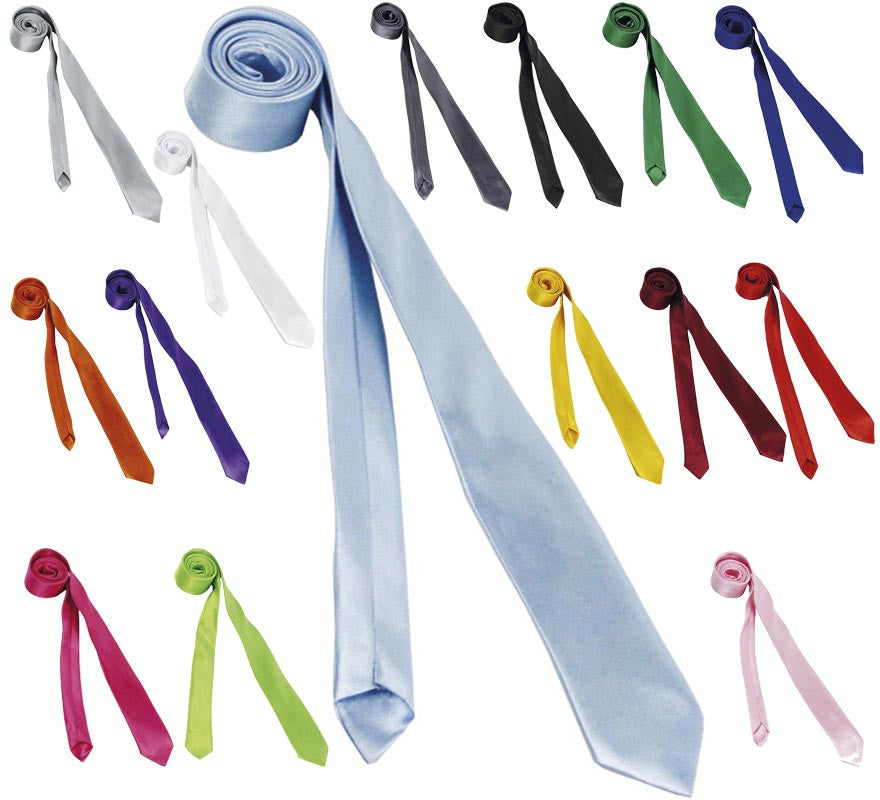 Corbata Fina de 75 cm en varios colores