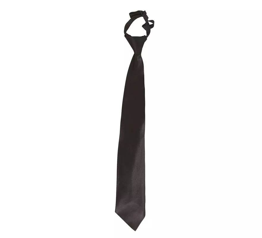 Corbata negra de 40 cm.