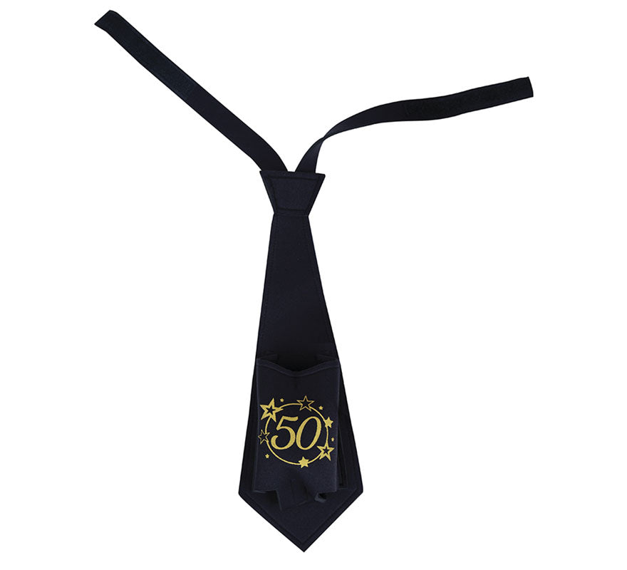 Corbata Negra de 50 Años Cumpleaños y Aniversarios