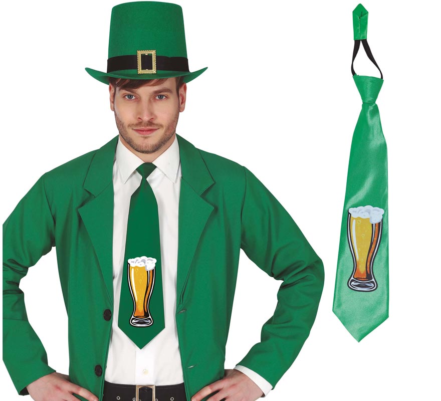 Translation missing: de.Corbata Verde con estampado de Cerveza de San Patricio