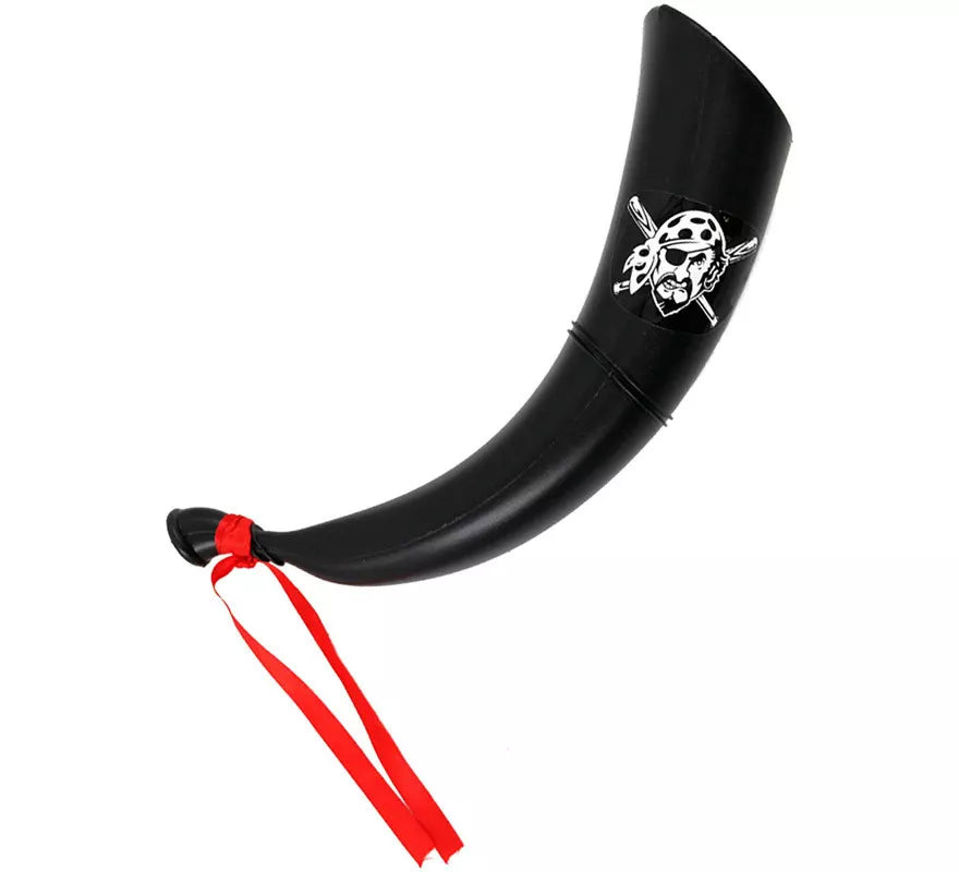 Translation missing: de.Corneta Pirata negra con cinta de 27 cm