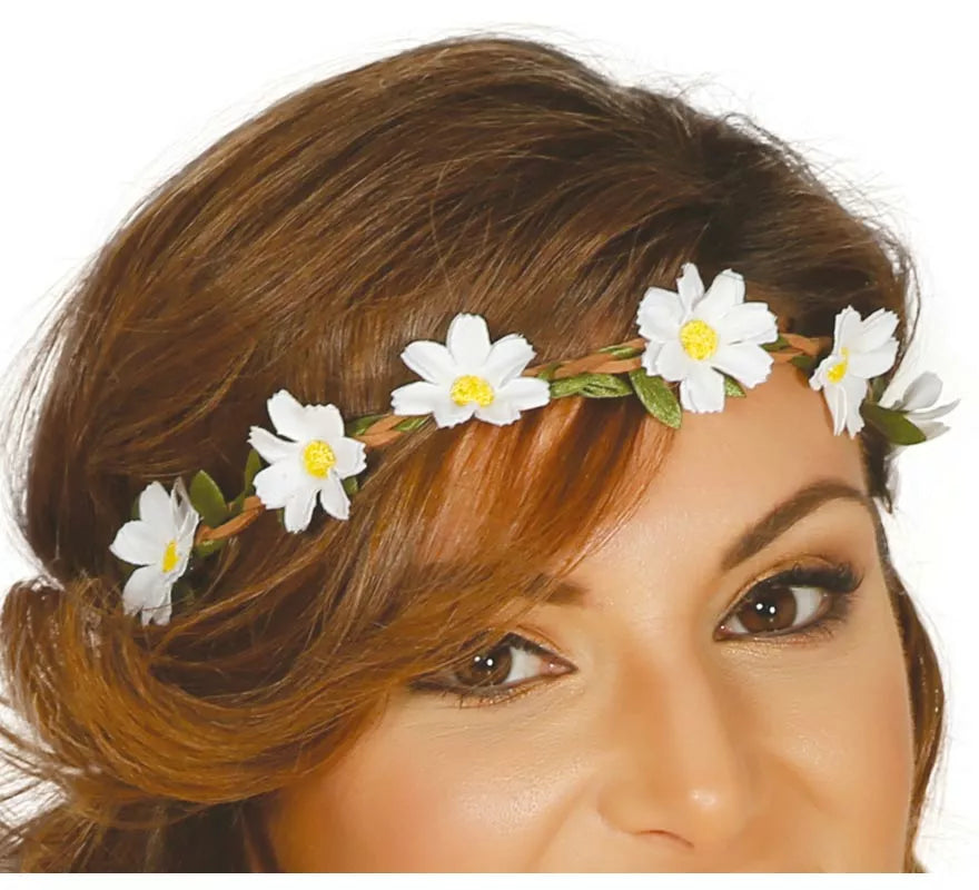 Translation missing: de.Corona con flores blancas
