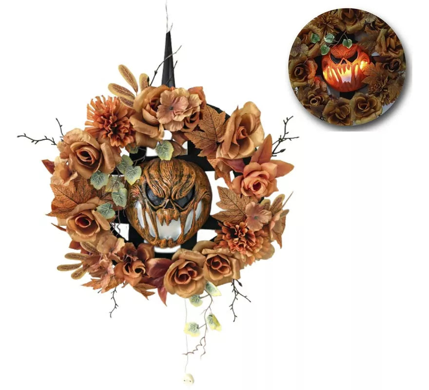 Translation missing: de.Corona de Calabaza Otoño con Luz y Sonido