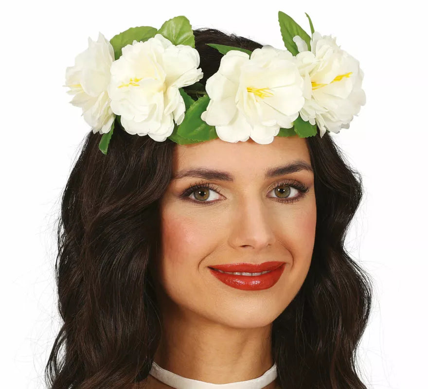Translation missing: de.Corona de Flores blancas de 20 cm