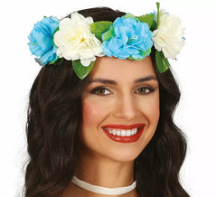 20 cm weiße und blaue Blumenkrone