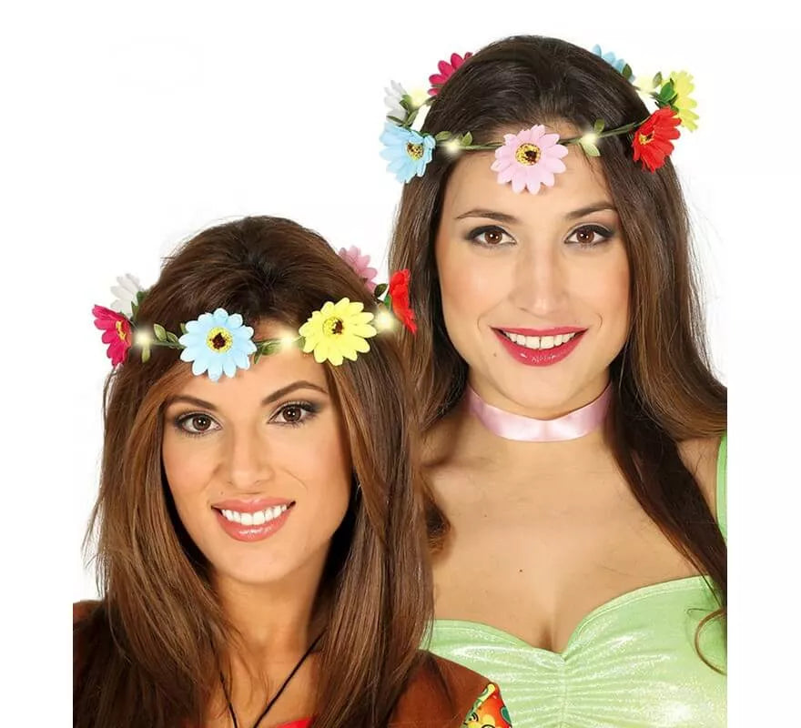 Translation missing: de.Corona de Flores Multicolor y Luz