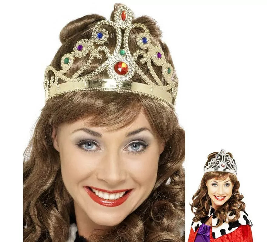 Translation missing: de.Corona de Reina con Joyas Dorada en 2 colores