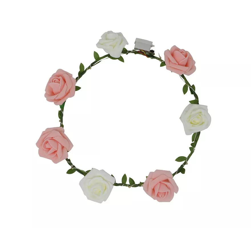 Corona de Rosas con Luz