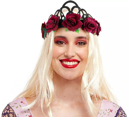 Corona de Rosas rojas de Fieltro
