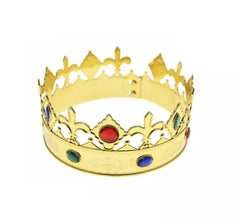 Goldene Krone des Königs mit Edelsteinen Modeschmuck