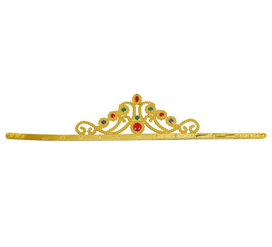 Corona o diadema ajustable de Reina color Oro