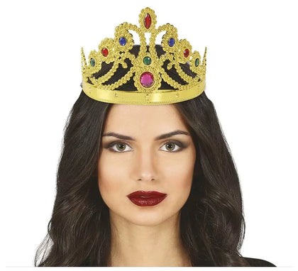 Corona o diadema ajustable de Reina color Oro