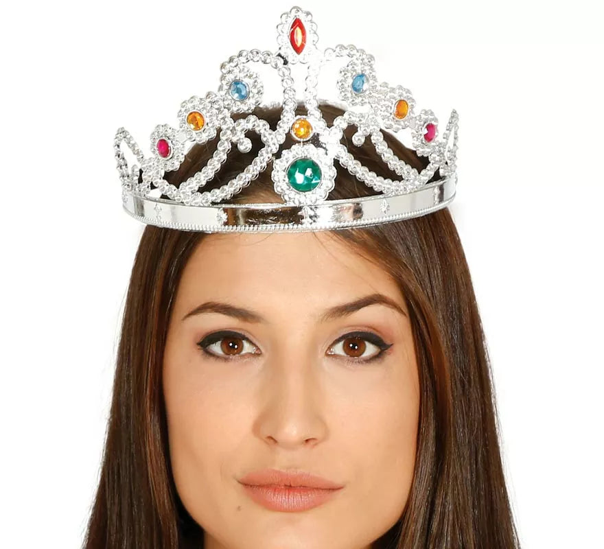Translation missing: de.Corona o Diadema de Reina de color plata ajustable