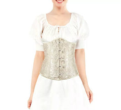 Beigefarbenes Jacquard-Korsett für Damen