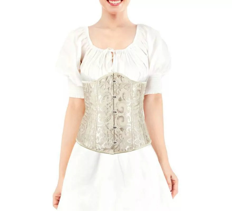 Translation missing: de.Corset Jacquard Beige para mujer