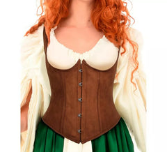 Braunes mittelalterliches Korsett für Damen