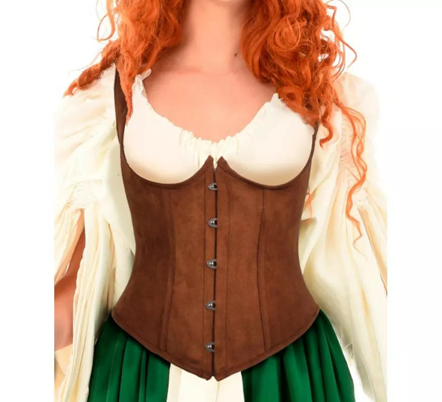 Translation missing: de.Corset Medieval marrón para mujer