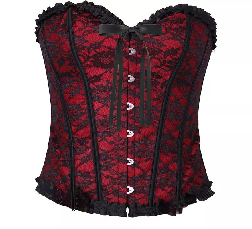 Translation missing: de.Corset Pirata burdeos para mujer
