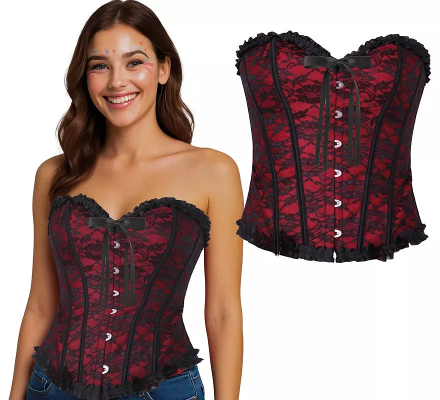 Translation missing: de.Corset Pirata burdeos para mujer