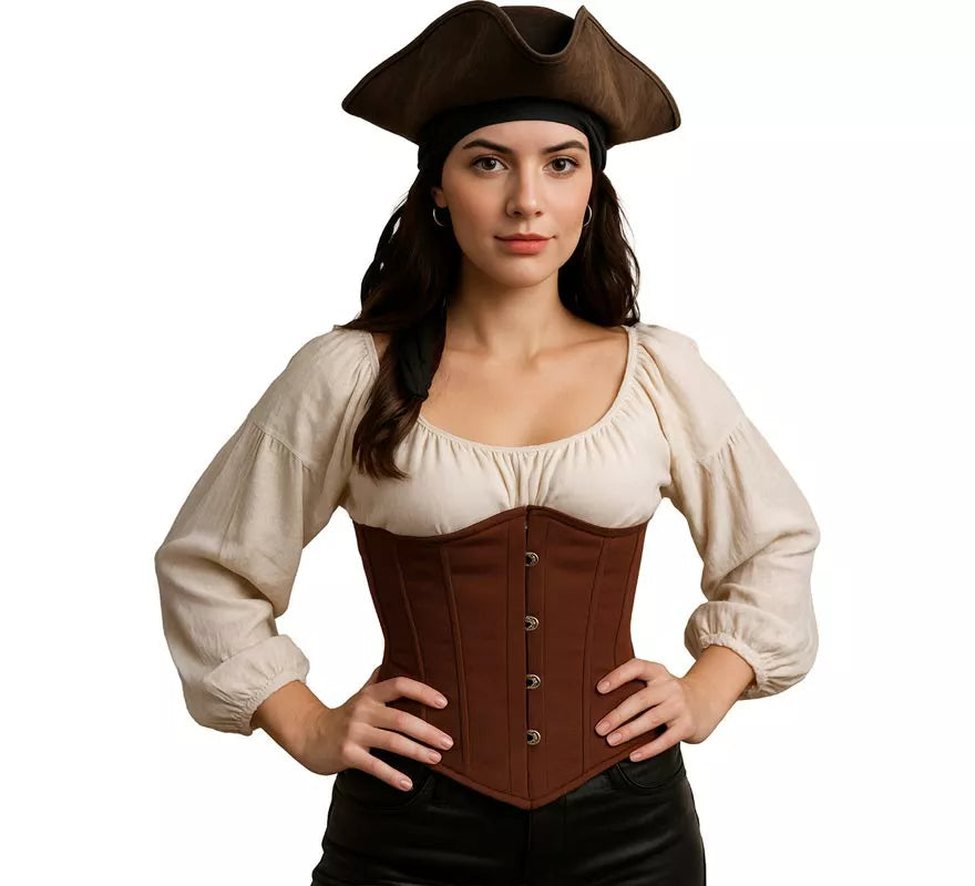 Translation missing: de.Corset Pirata marrón para mujer