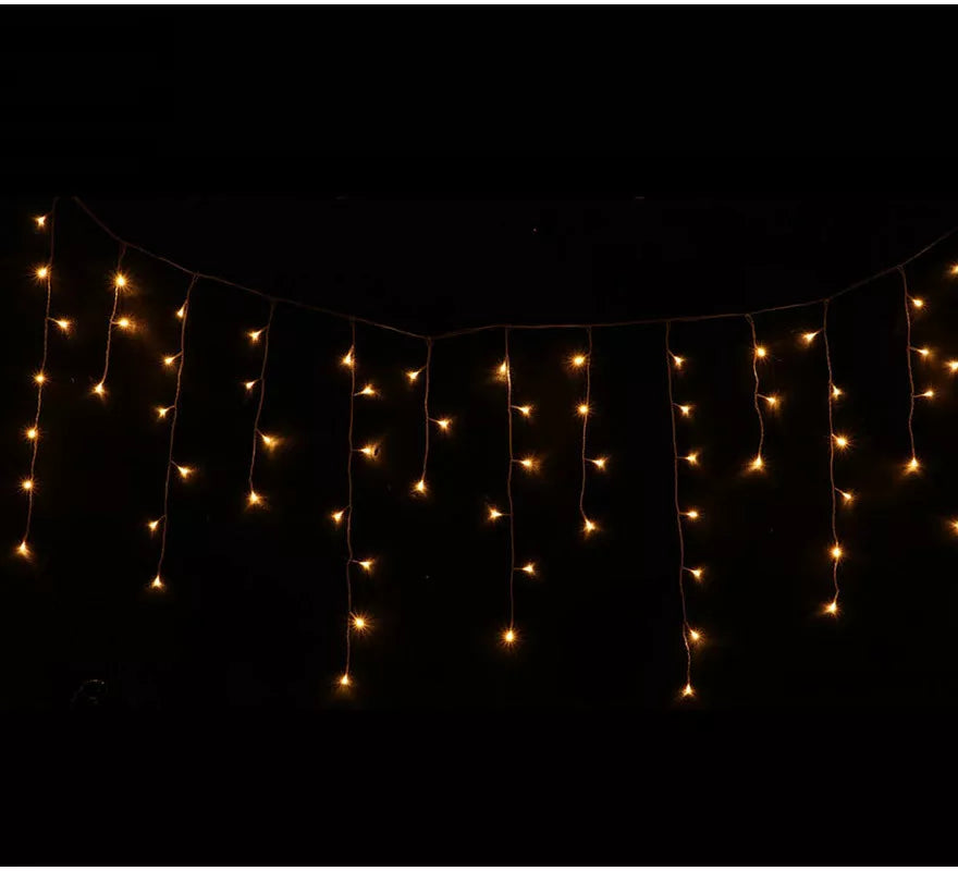 Translation missing: de.Cortina 300 Led Blanco Cálido Exterior de 9 m x 65 cm