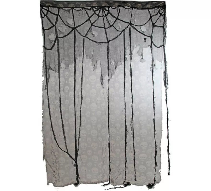 Translation missing: de.Cortina con Telarañas y Calaveras 160 x 200 cm