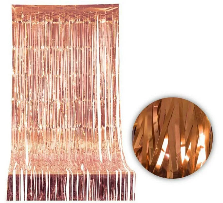 Translation missing: de.Cortina de Flecos color oro champagne de 100x200 cm
