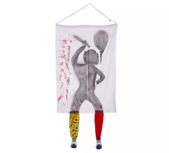 Vorhang mit gruseligem Clown 100x28x185 cm