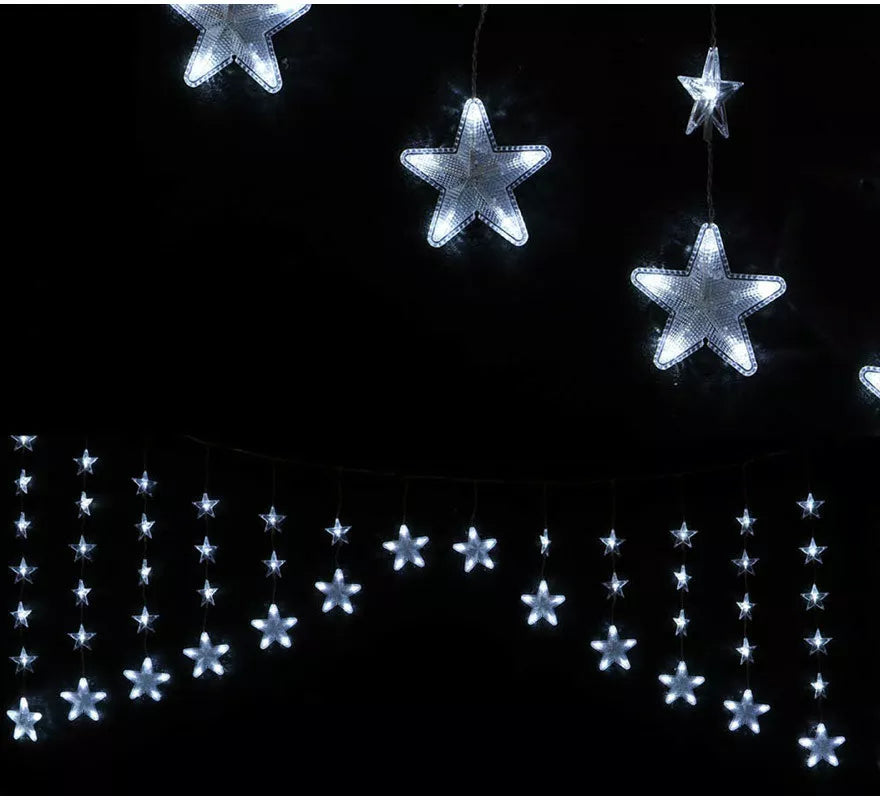 Translation missing: de.Cortina Estrellas 136 Led Blanco 150 x