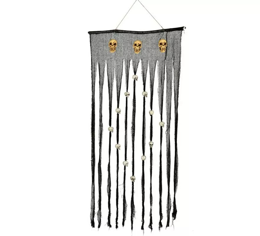 Translation missing: de.Cortina Gris con Calaveras 90X180 Cm