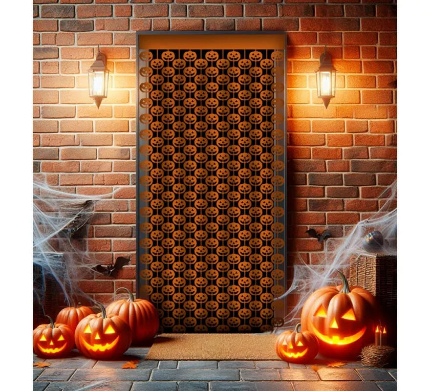 Translation missing: de.Cortina Halloween Calabazas de 1x2 m